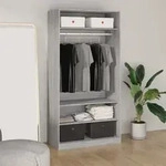 vidaXL Kleiderschrank Grau Sonoma 100x50x200 cm Holzwerkstoff