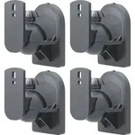 Goobay 49391 4er Basic Lautsprecher Wandhalterung universal, schwarz -