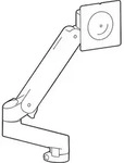 "Ergotron 98-734-293 Befestigungskit 86,4 cm (34") Drehbar, Neigbar, Schwenkbar,
