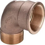 Viega Bogen 90 Grad 3092 in R1 1/2 x Rp1 1/2 Rotguss, 1 Stk.