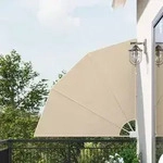 vidaXL Balkon Sichtschutz 140 x 140 cm Polyester Beige