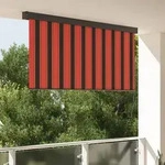 vidaXL Outdoor Rollo Gestreift Verstellbar Orange und Braun 200 x 250 cm Stoff