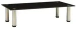 vidaXL TV-Tisch 60x35x17 cm Schwarz Hartglas