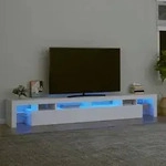 vidaXL TV-Schrank mit LED-Leuchten Wei&szlig; 260x36,5x40 cm