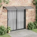vidaXL T&uuml;rvordach Schwarz 300x100 cm Polycarbonat