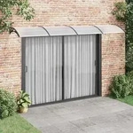vidaXL T&uuml;rvordach Schwarz 400x100 cm Polycarbonat
