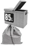 85 Liter W&auml;schekorb mit Deckel & W&auml;schesack - 62x31 W&auml;schekorb mit...