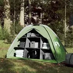 vidaXL Camping-Organizer-Zelt 9 F&auml;cher Gr&uuml;n Wasserdicht