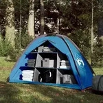 vidaXL Camping-Organizer-Zelt 9 F&auml;cher Blau Wasserdicht