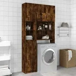 vidaXL Badezimmerschrank R&auml;uchereiche 32x25,5x190 cm Holzwerkstoff