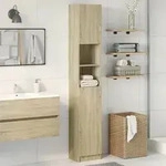 vidaXL Badezimmerschrank Sonoma-Eiche 32x25,5x190 cm Holzwerkstoff