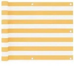 vidaXL Balkon-Sichtschutz Wei&szlig; und Gelb 75x500 cm Oxford-Gewebe
