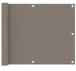 vidaXL Balkon-Sichtschutz Taupe 75x500 cm Oxford-Gewebe
