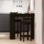 vidaXL Bartisch mit Regal - Schwarz Eiche, 102x50x103,5 cm, Hergestellt aus