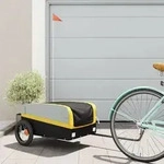 vidaXL Fahrradanh&auml;nger Schwarz und Gelb 30 kg Eisen