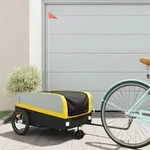 vidaXL Fahrradanh&auml;nger Schwarz und Gelb 45 kg Eisen