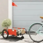 vidaXL Fahrradanh&auml;nger Orange Oxford-Gewebe und Eisen