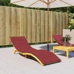 vidaXL Sonnenliegen-Auflage Weinrot 200x50x3 cm Oxford-Gewebe