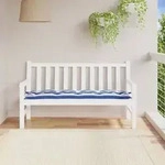 vidaXL Gartenbank-Auflage Blau & Wei&szlig; Gestreift 150x50x7 cm