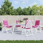 vidaXL Niedriglehner-Auflagen 4 Stk. Rosa Oxford-Gewebe