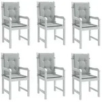 vidaXL Niedriglehner-Auflagen 6 Stk. Melange Hellgrau 100x50x4cm Stoff