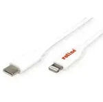 ROLINE USB Sync- &, Ladekabel, Typ C / 8pin Connector, wei&szlig;, 1 m Kabel Lightning