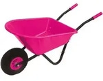 Pro-Bau-Tec Kinderschubkarre Pink mit PP-Mulde 20L mit PU-Rad
