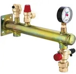 Caleffi Gef&auml;&szlig;-Anschlussgruppe Fixcal 335 St 3/4Zollx3 b m Schnellkupplung bis 20