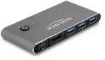 Delock 18646 - 2-Port KVM Switch DisplayPort - KVM-Umschalter - 2-Port - Grau