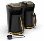 Turkische Kaffeemaschine Duo Wonder Serie IKM-02 Mokka Maschine 800W schwarz