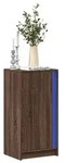 vidaXL LED-Sideboard Braun Eichen-Optik 42,5x34x85 cm Holzwerkstoff