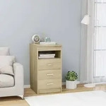 vidaXL Sideboard mit Schubladen Sonoma-Eiche 40x50x76 cm Holzwerkstoff