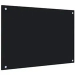 vidaXL K&uuml;chenr&uuml;ckwand Schwarz 70x50 cm Hartglas