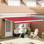 vidaXL Ersatzstoff f&uuml;r Sonnenschirme f&uuml;r 4x3 m Rahmen Rot