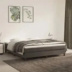 vidaXL Taschenfederkernmatratze Dunkelgrau 180x200x20 cm Samt