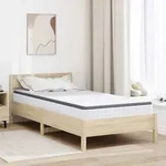 vidaXL Matratze Wei&szlig; und Grau 100 x 200 cm Bonell Feder
