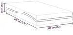 vidaXL Matratze Wei&szlig; und Grau 120 x 200 cm Jacquard-Stoff
