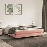 vidaXL Taschenfederkernmatratze Rosa 160x220x20 cm Samt