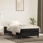 vidaXL Taschenfederkernmatratze Schwarz 120x190x20 cm Samt