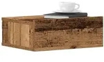 vidaXL H&auml;ngender Nachttisch Altholz-Optik 40x32x15 cm Holzwerkstoff