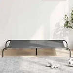 vidaXL Hundebett Erh&ouml;ht Grau 130x80x20 cm Textilene und Stahl