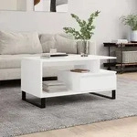 vidaXL Couchtisch Wei&szlig; 90x49x45 cm Holzwerkstoff