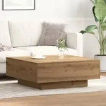 vidaXL Couchtisch Artisan Eiche 80x80x31 cm Holzwerkstoff