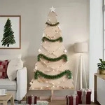 vidaXL Weihnachtsbaum Holz zum Schm&uuml;cken 180 cm Massivholz Kiefer