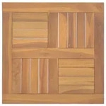 vidaXL Tischplatte Quadratisch 50x50x2,5 cm Massivholz Teak