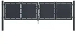 vidaXL Gartentor Stahl 300&times;100 cm Anthrazit