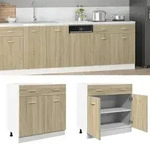 vidaXL Schubunterschrank Lyon Sonoma-Eiche 80x46x81,5 cm Holzwerkstoff