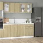 vidaXL 4-tlg. K&uuml;chenschrank-Set Lyon Sonoma-Eiche Holzwerkstoff