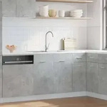 vidaXL Sp&uuml;lenunterschrank Lyon Betongrau 80x46x81,5 cm Holzwerkstoff