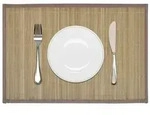 6 Bambus-Platzdeckchen 30 x 45 cm Braun
